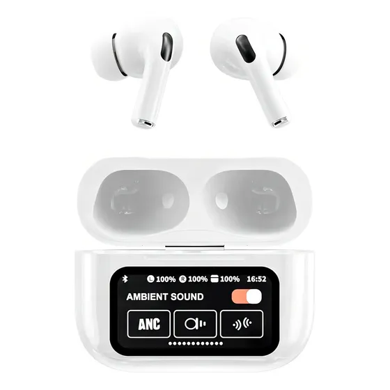 Audifonos Bluetooth A9pro Auriculares Inalámbricos con Pantalla Táctil Compatible con iPhone Android