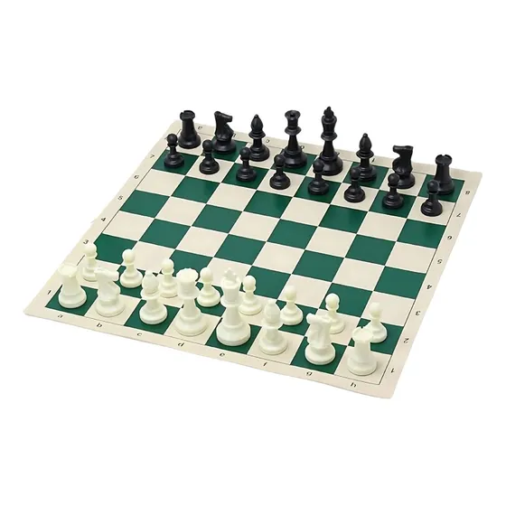 Ajedrez Profesional Tablero Enrollable Plastico Estuche