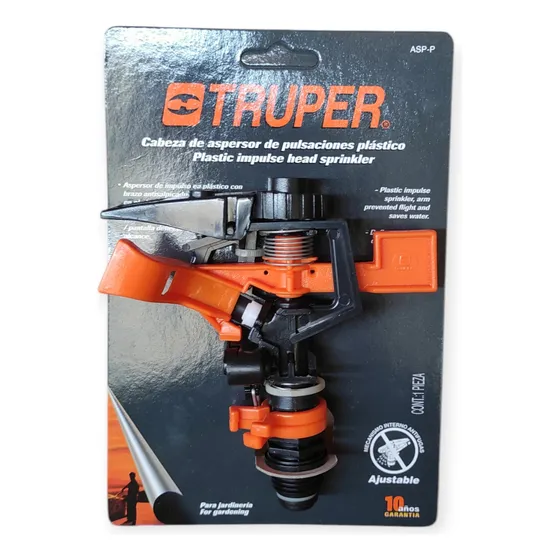 Aspersor Truper De Pulsaciones Plástico Anti Fugas