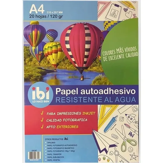 Papel Autoadhesivo Inket X 100 A4  Resistente Al Agua 120grs