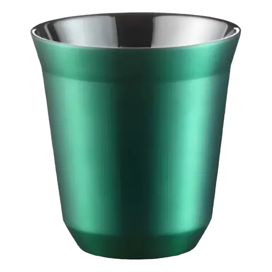Xícara Copo Café Espresso Aço Inox Térmico Parede Dupla 80ml