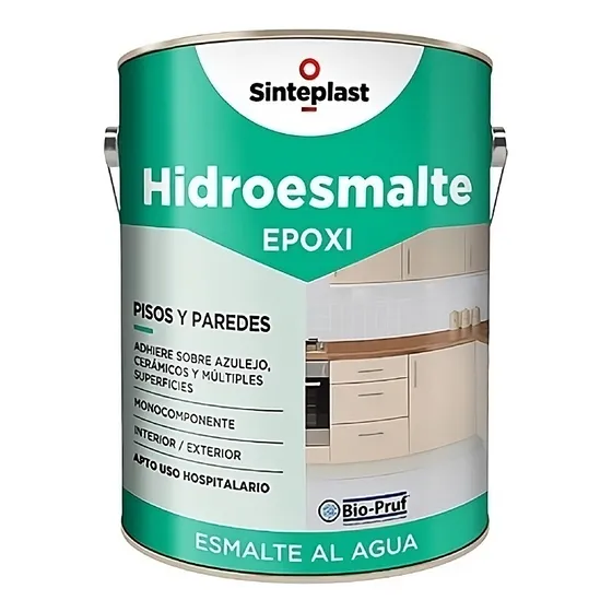 Sinteplast HidroEsmalte Epoxi Pisos y Paredes Color blanco 1L