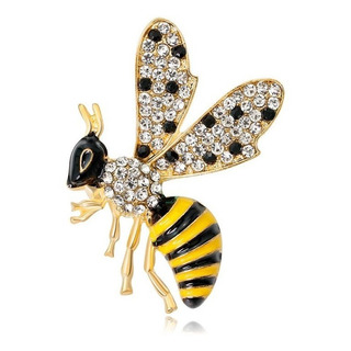 Broche Pin Diseño De Abeja Con Cristal Austriaco Elegante Broche Pin Diseño De Abeja Con Cristal Austriaco Elegante