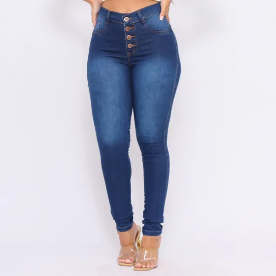 Calça Jeans Feminina Skinny Com Lycra Cintura Alta Stillger