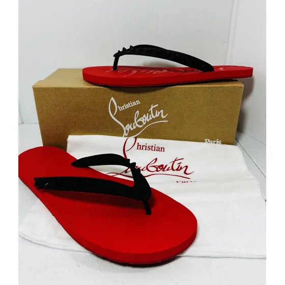 Loubi Flip Flat Rubb Black Red