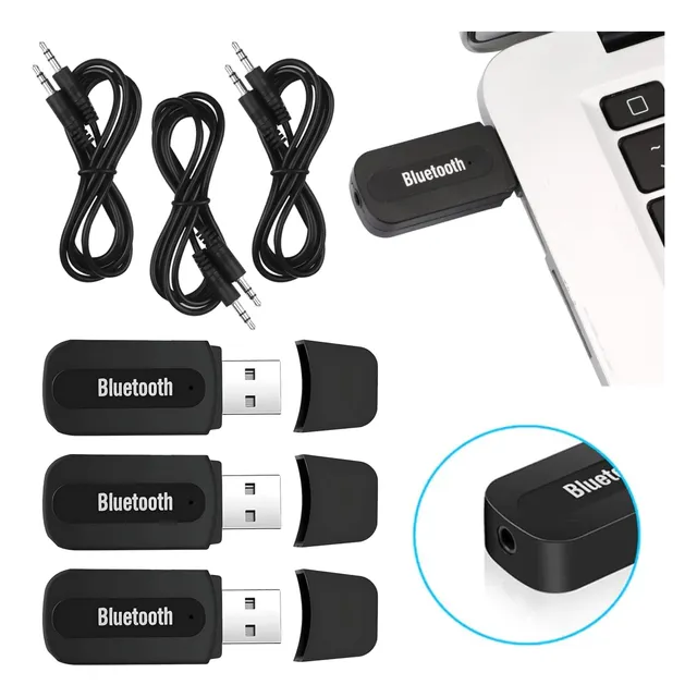 3 Usb Receptor Bluetooth Adaptador Equipo Sonido Autoradio