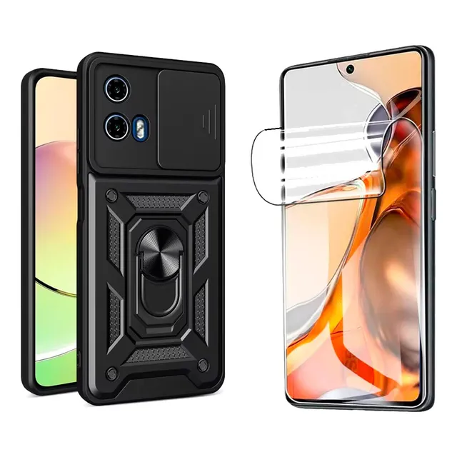 Funda Estuche Carcasa Con Anillo Anti Choque Reforzado Case Protector Pantalla Hidrogel