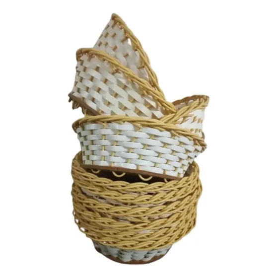 Cesta Artesanal Corporativa Navidad   21 Cms Y 8cms Alto