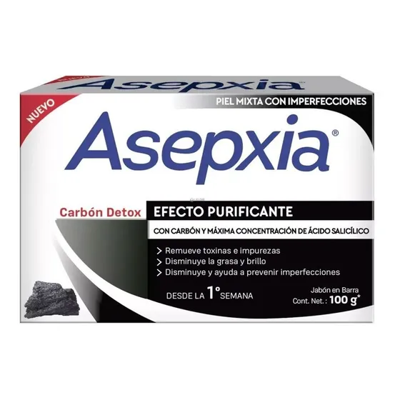 Asepxia Jabòn Efecto Purificante Con Carbón 