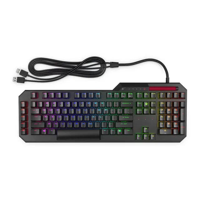 Teclado gamer HP QWERTY inglés US color negro