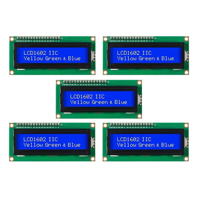 5 Piezas Display Lcd Pantalla 16x2 1602a Fondo Azul Arduino