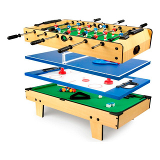 Mesa Multijuegos 4 En 1 Futbolito Billar Ping Pong Y Hockey Mesa Multijuegos 4 En 1 Futbolito Billar Ping Pong Y Hockey