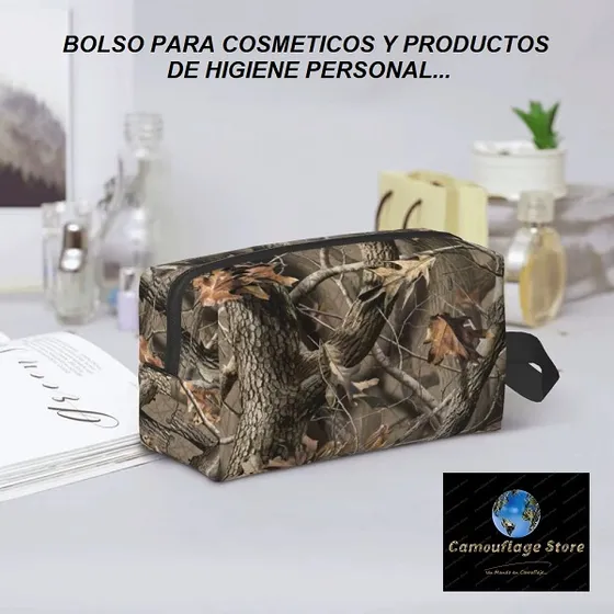 Bolso Viajero Camuflado Para Cosméticos Y De Aseo Personal