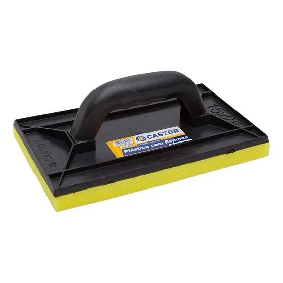 Desempenadeira Plástica Pvc 15x26cm Com Espuma - Castor