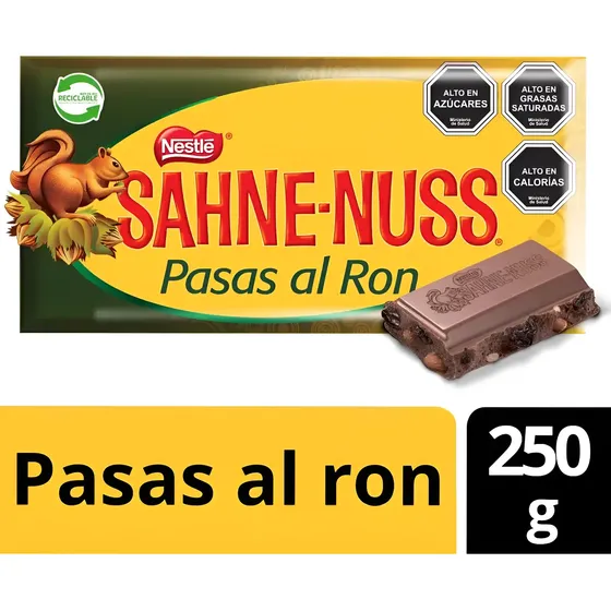 Nestlé Sahne Nuss Pasas Al Ron Chocolate Con Almendras | Cuotas sin interés