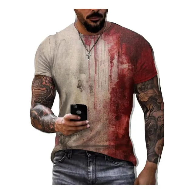 Camiseta I'm Fine Blood Hombre Sangriento I' M Exquisita