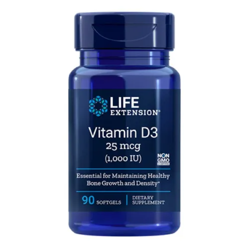 Vitamina D3 1000 Ui Life Extension 90 Softgels Sabor Sem sabor