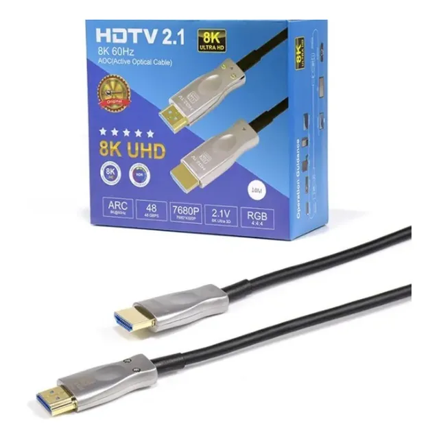 Cable Hdmi 2.1 30m Dietec 8k 4k 120hz Xbox Ps5 Fibra Optica