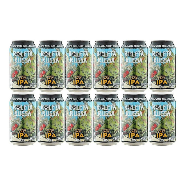 Kit Com 12 Cerveja Roleta Russa Easy Ipa - Lata 350 Ml Kit Com 12 Cerveja Roleta Russa Easy Ipa - Lata 350 Ml