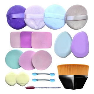Kit 18 Piezas Esponjas De Maquillaje Aplicadores Brocha Base Kit 18 Piezas Esponjas De Maquillaje Aplicadores Brocha Base