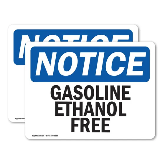 2 Etiqueta Adhesiva Vinilo 7 X 5  Gasolina Etanol Resistente