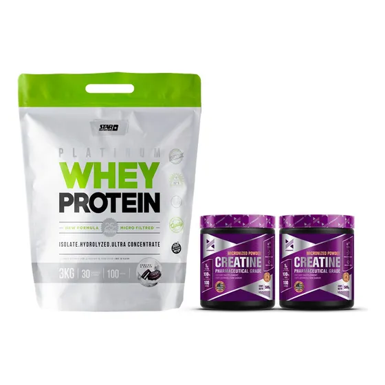 Proteina Whey Protein X 3kg + Creatina X 1 Kg Star Nutrition