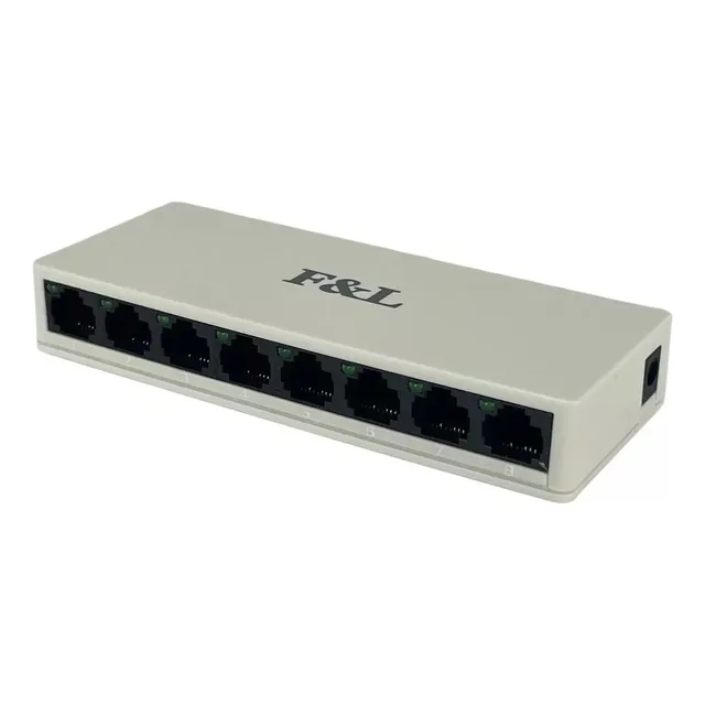 Switch 8 Portas Hub Cabo 10/100 Mbps Rede Ethernet Rj45