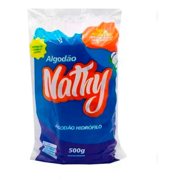 2 Algodão Hidrófilo Nathy Rolo 1000g - Estética