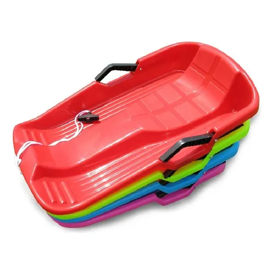 Trineo Para Nieve Deslizante Con Frenos + Agarradera 65cm Rosa