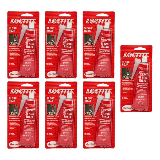 Formador De Juntas Loctite Silicón Rtv Rojo De 70 Ml 7pz