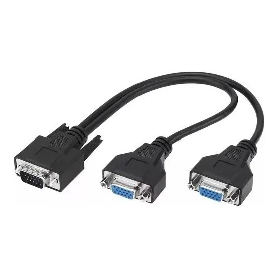 Cable Duplicador Pantalla Vga Macho A Vga Hembra X2 Calidad