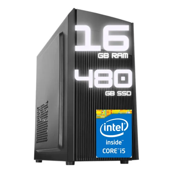 Computador Pc Cpu Intel Core I5 16gb Ram Ssd 480gb 
