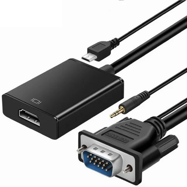 Adaptador/convertidor De  Vga Macho  A Hdmi Hembra Con Audio