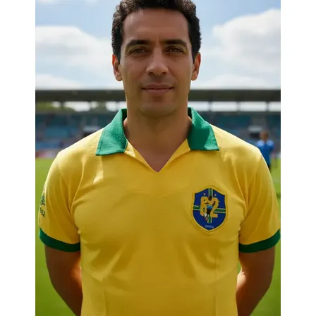 Camisa Retro Brasil 1962 Pelé Amarela Athleta Oficial Amarelo Pelé Gg