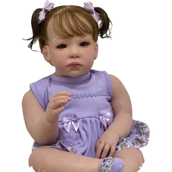 Bebê Reborn Toddler Menina Lilly Feita A Mão 70cm