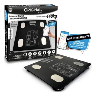 Original Line Premier Balança Corporal Digital Até 140kg Cor Preto Original Line Premier Balança Corporal Digital Até 140kg Cor Preto