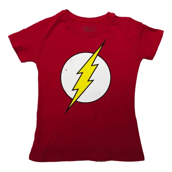 Camiseta Logo Flash Clube Comix Dc Comics Liga Da Justiça 