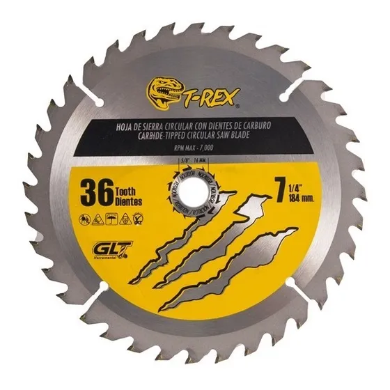 Disco Sierra Circular 7-1/4-36 Dientes Carburo T-rex 20-136