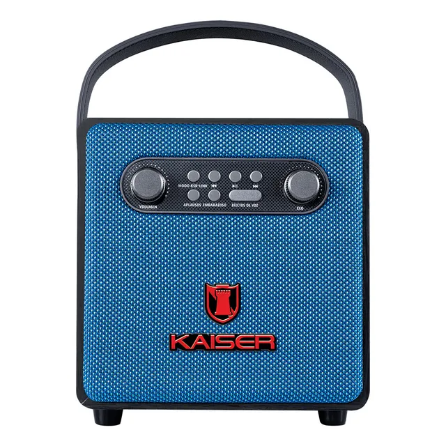 Karaoke Kaiser Portatíl 4 Pulg 2,900 W Pmpo Kas-1517 Azul
