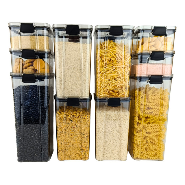 Potes Alimentos Herméticos Organizadores Cozinha Kit 10 Pcs