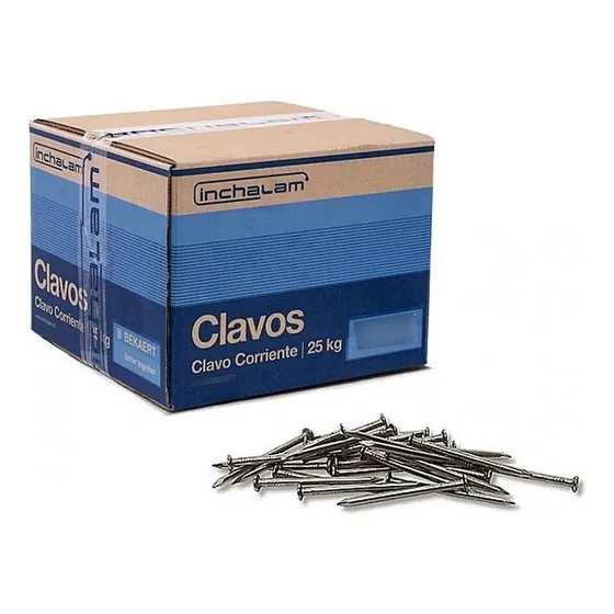 Caja De Clavos Corrientes 4 Pulgadas 25 Kilos Inchalam 4 Mm 10 Cm