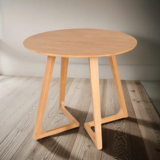 Mesa Comedor De Madera Maciza Escandinava Nordica Rubberwood