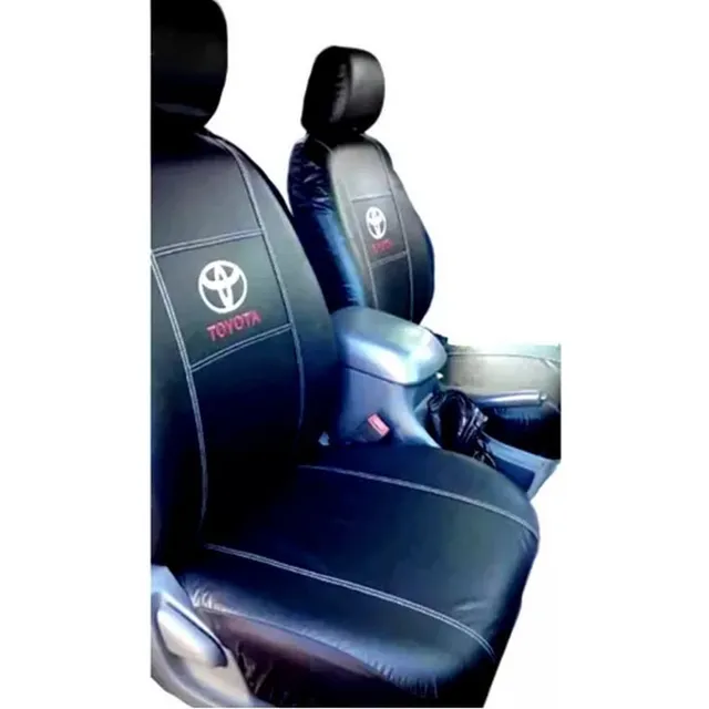 Fundas De Cuero Ecologico Con Logo Hilux Auto Camioneta