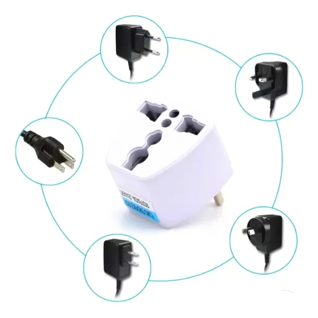 Clavija Adaptador De Corriente Universal Europeo A Americano Enchufe 127v