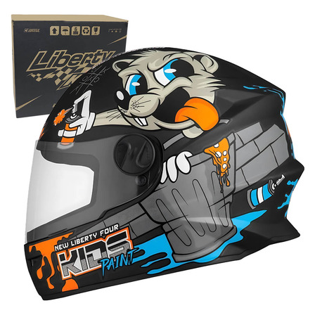 Capacete Infantil Liberty Four Kids Paint Preto Fosco Capacete Infantil Liberty Four Kids Paint Preto Fosco