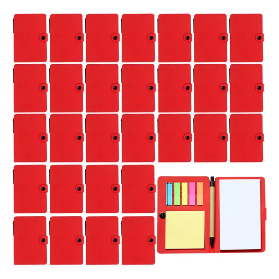 30 Pzs Libreta Ecológica Con Notas Adhesivas Post It Y Pluma