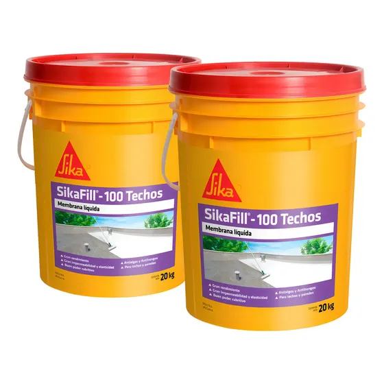 Sikafill Techos Membrana Líquida Sika 20 + 20 Kgs. Colores | Cuotas sin interés