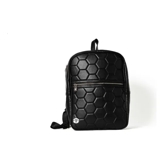 Mochila Hombre Pelota Negra Tiffosi 2.0 Eco Cuero 