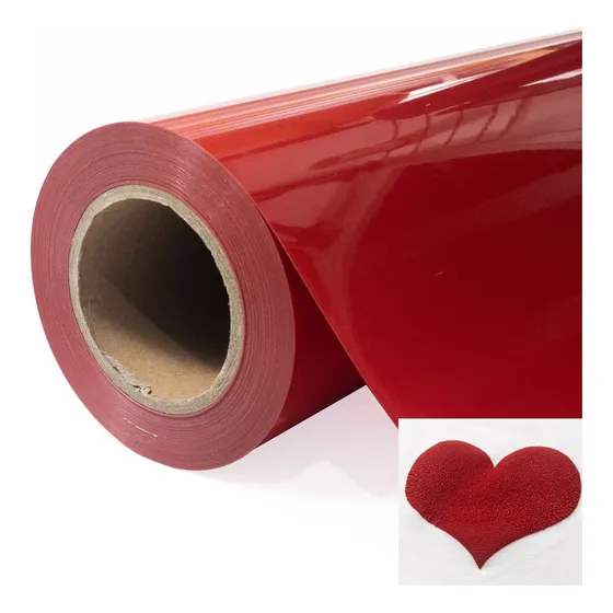 Vinil Textil Puff Rojo De 50 X 100cm