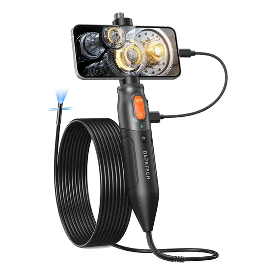 Cámara Endoscopio De Triple Lente Con Luz, 1080p Depstech